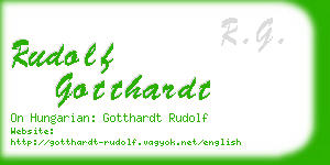 rudolf gotthardt business card